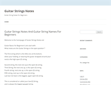 Tablet Screenshot of guitarstringsnotes.net